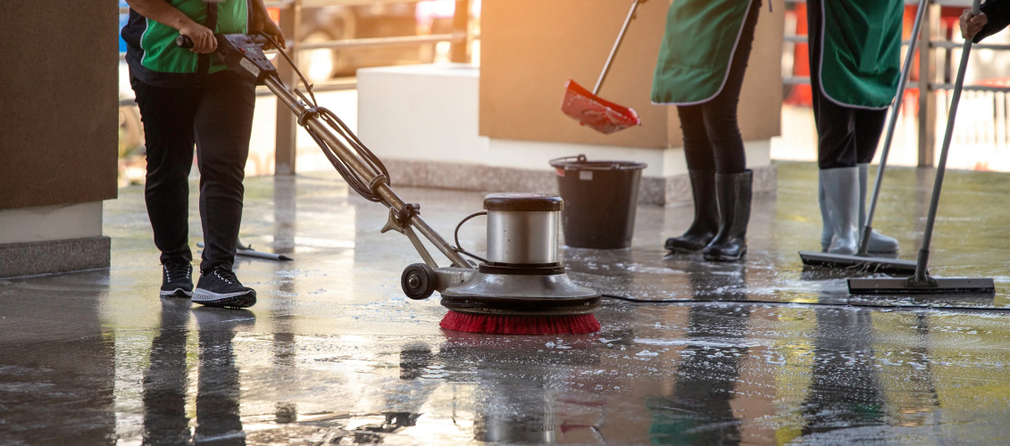 Commercial & Industrial Floor Cleaning, Services